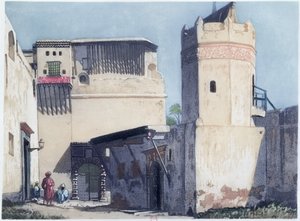 1921年、アルジェのカスバとモスク 作： Louis Dauphin